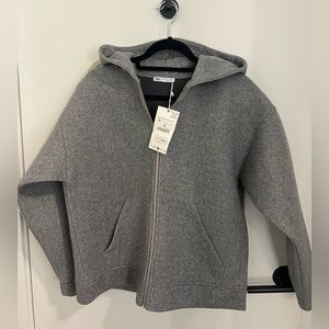 Dark grey neoprene Zara Zip Up
